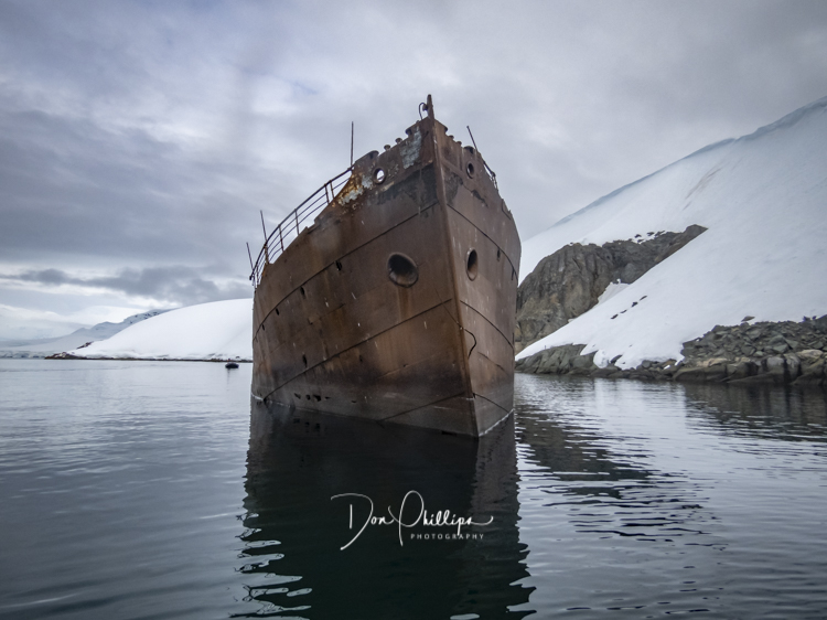 Shipwreck in Antarctica